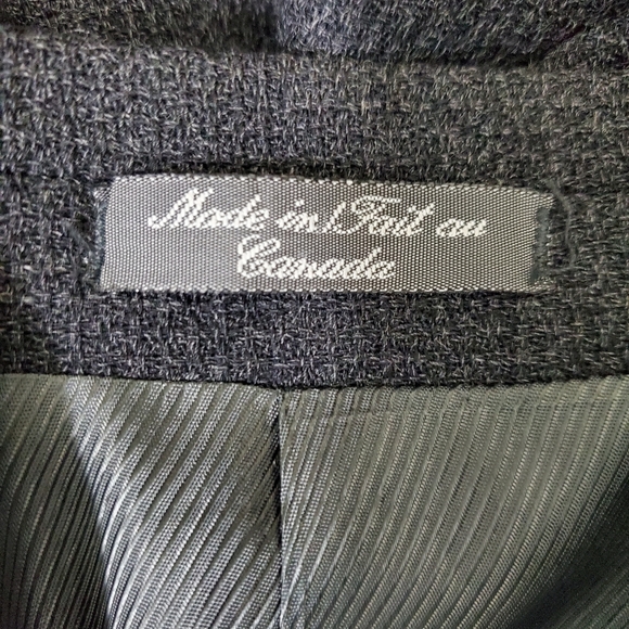 Biella Black/Britches of Georgetowne Gray Wool Knit Jacket, Size 48R - Picture 7 of 12